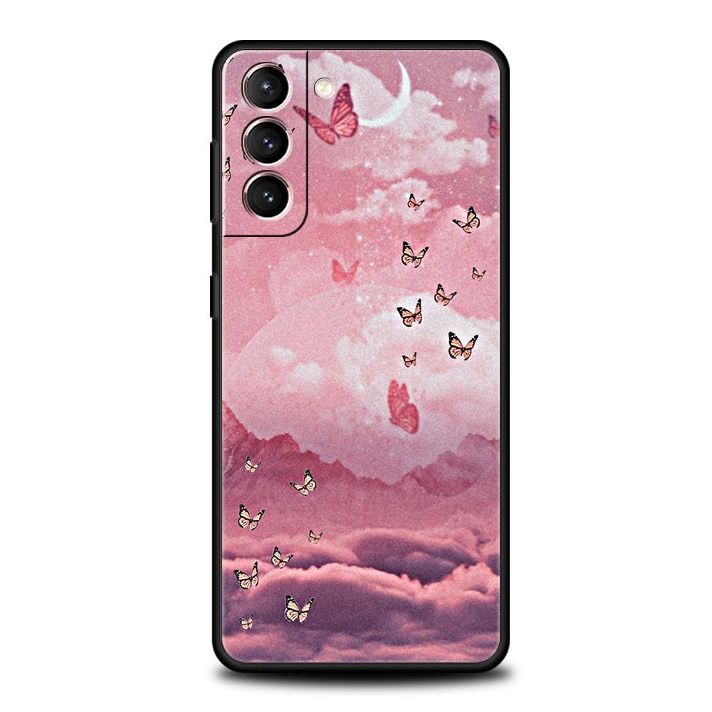 

Мягкий чехол для телефона Butterfly Crystal для Samsung Galaxy S24 S23 S22 S20 Ultra S21 FE 5G S10 S9 Plus S10E S8 20, силиконовый чехол из ТПУ Samsung S23