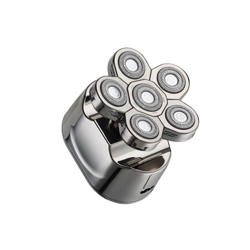 

Умная мужская электробритва с семью головками: Перезаряжаемая бритва для бритья головы для трансграничного использования