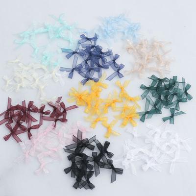 Elegantní průhledná šifonová vázací mašle DIY ručně vyráběné materiálové doplňky spodní prádlo stuha mini motýl uzel doplňky domácí dekorace