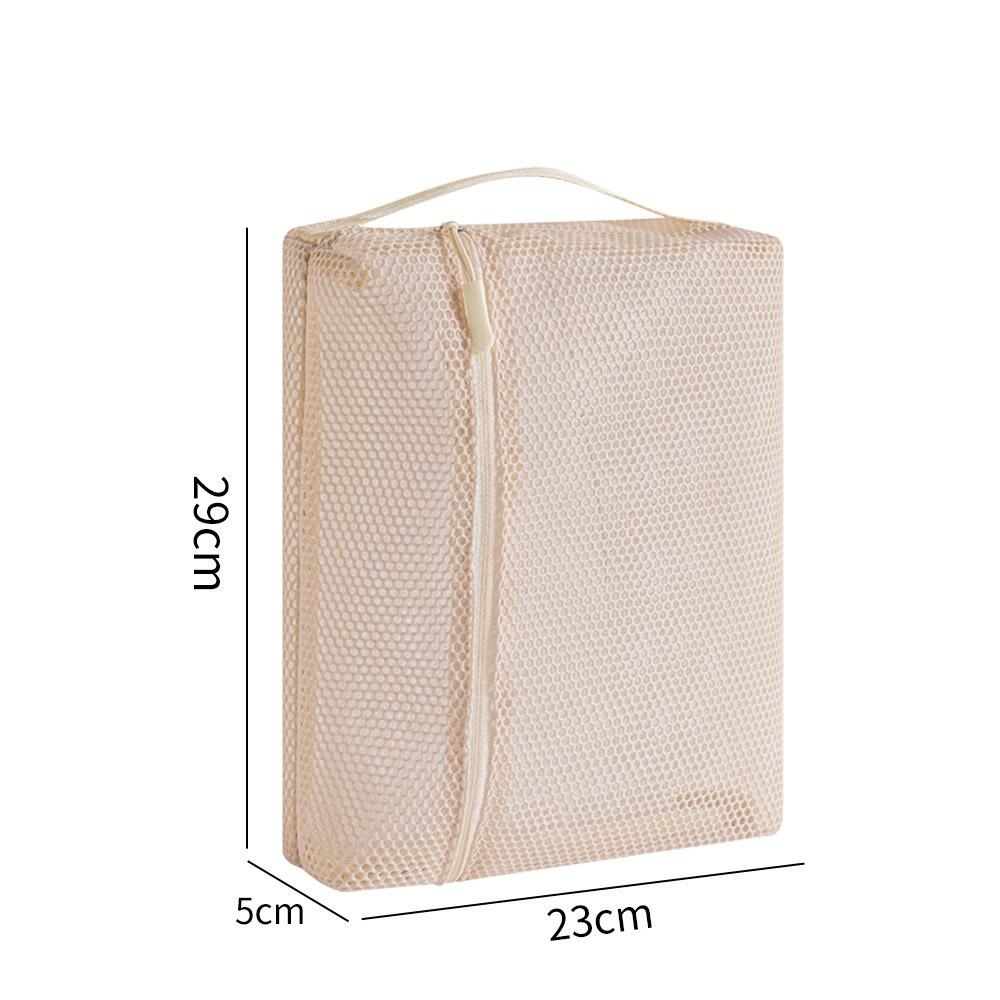 Casual Nylon Storage Pouch Hand-held With Zipper Cosmetic Bag Multipurpose Mesh Toiletry Wash Bags Travel
