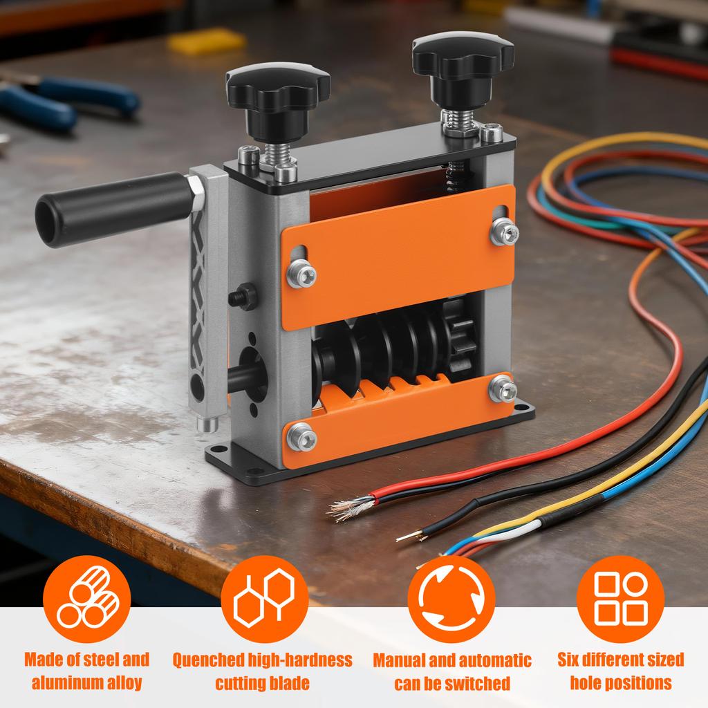 Double Drive Wire Stripper Machine Stripping Tool for 1-17mm Fast Scrap Scrap Wire Copper Wire Stripper for Leftover Cable