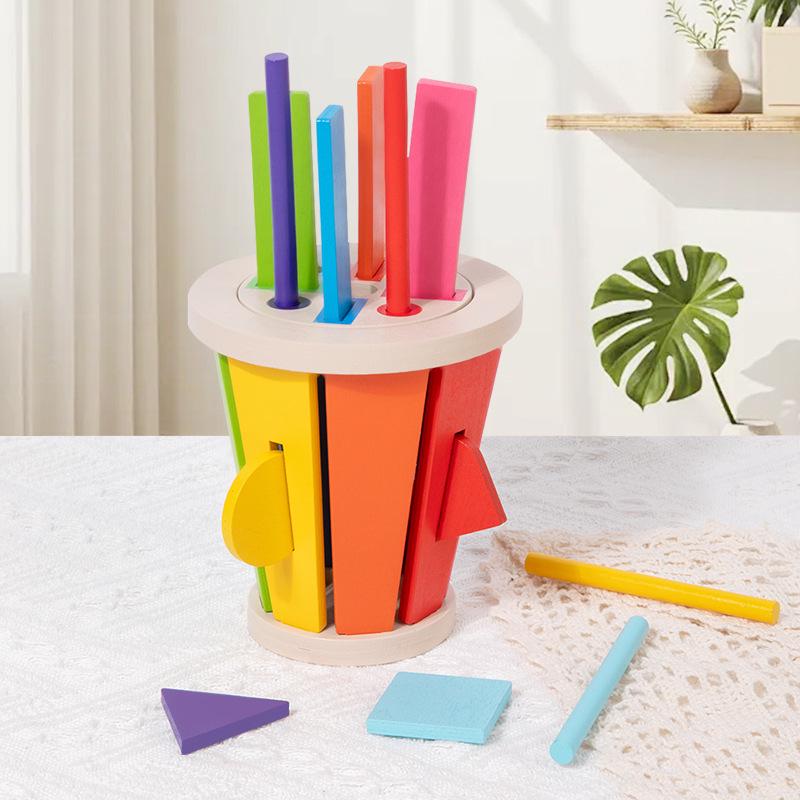 Montessori Wooden Shape Matching Toy: Children's Educational Color Sorting