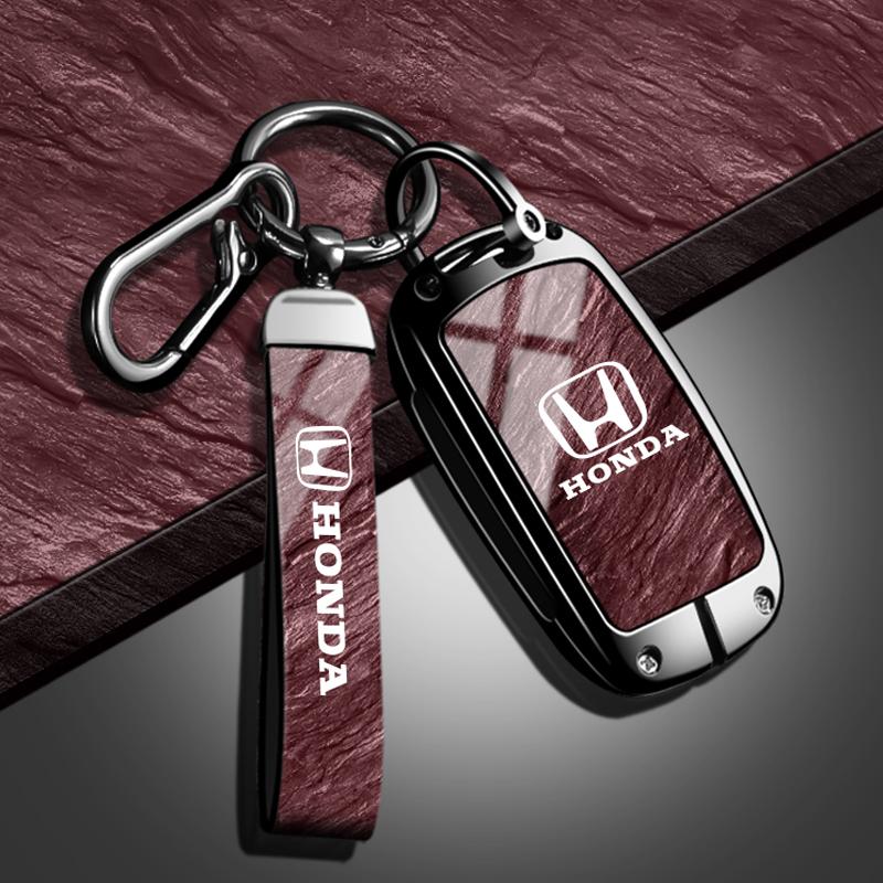 ARG1 Zinc Alloy Car Flip Key Case Fob Cover Protection Shell Keychain For Honda CIVIC CR-V INSPIRE CITY Accord HR-V Pilot Sport SI EX