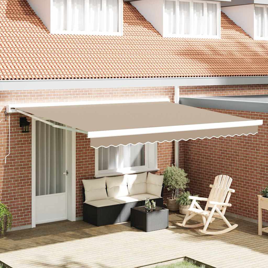 Replacement Canopy Fabric Beige 4 x 3 m Polyester