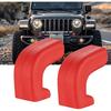 CZC AUTO Tow Hook Covers for Jeep Wrangler JK/JL/Gladiator JT 4XE, Red | Bumper Front Jeep Hook Covers for 2007-2025+ Jeep Wrangler Accessories