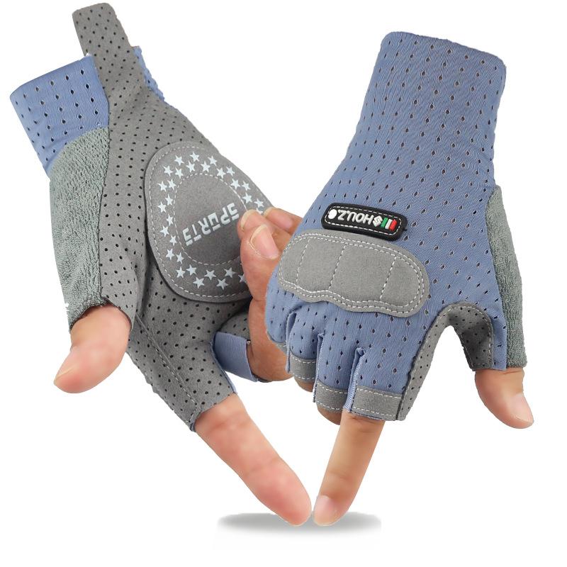 

Детские перчатки без пальцев, защита для катания, противоскользящий баланс-байк, роликовые коньки, альпинизм, перекладина, тонкие спортивные перчатки для велоспорта M 4-7 years old темно-синий