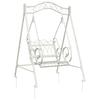 Panca a dondolo in acciaio 113 x 121,5 x 168 cm Bianco Antico