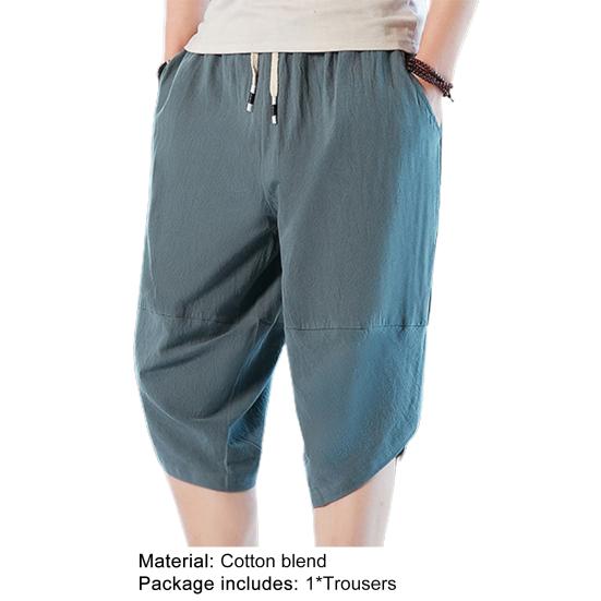 Women Pants Solid Color Elastic Waist Men Wide Leg Irregular Hem Thin Men Pants Sweatpants