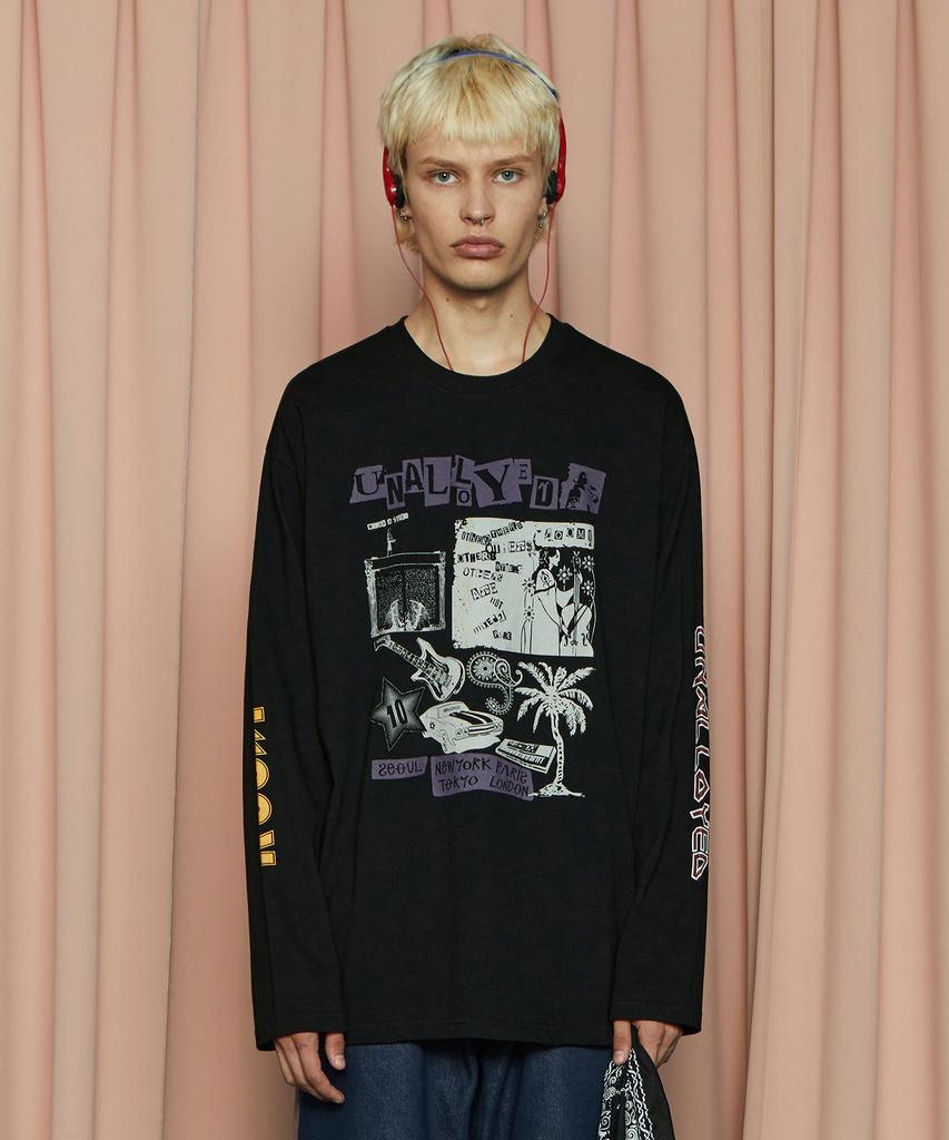 UNALLOYED Band Long Sleeve T-Shirt / Black