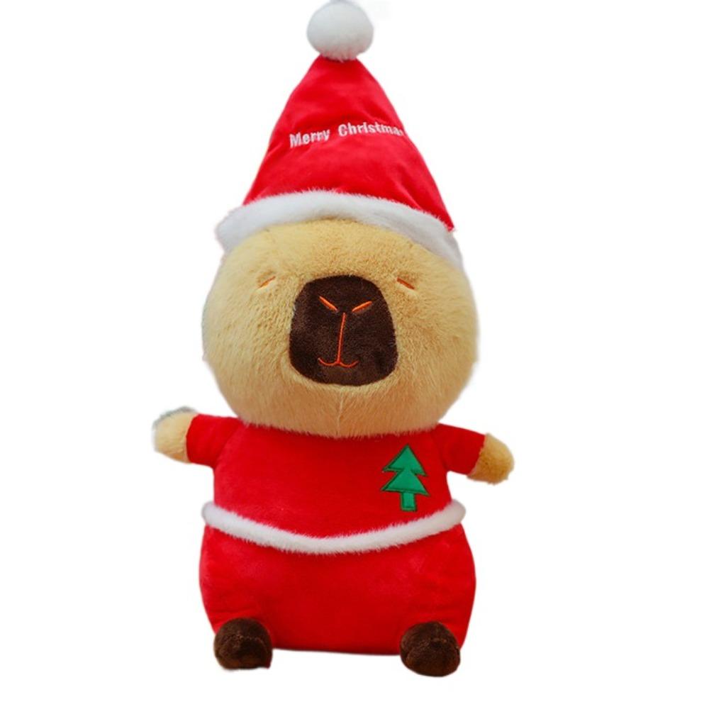 Elk Capybara Plush Toy Santa Claus Capybara Fluffty Doll Capybara Plush Doll  Home Decor