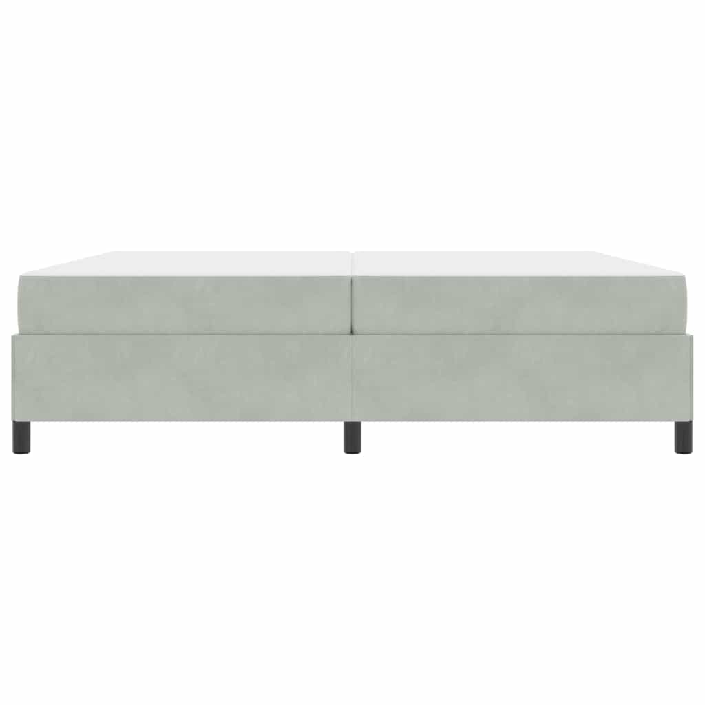 Bed Frame Light Grey 200 x 200 cm Fabric