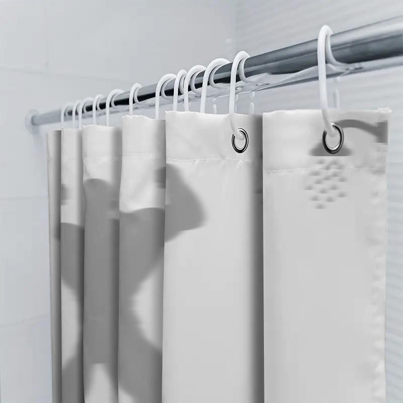 Shower Curtain With Shadow Bodybuilding Workout Fitness Gym Motivation Design White Waterproof Shower Curtains For Bathroom Deco