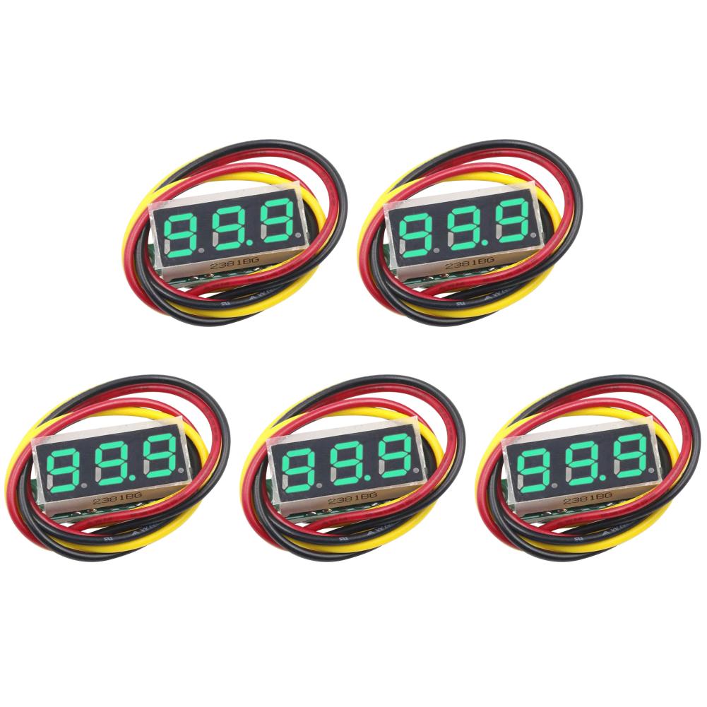 5/10PCS Digital Voltmeter DC 0-100V Mini Voltage Tester LED Screen Digital Voltage Tester Mini DC Voltmeter Measurement Tools