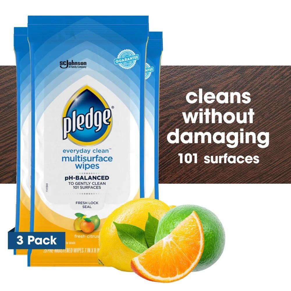 Everyday Clean Multisurface Wipes All Purpose Cleaner Fresh Citrus Scent 75 Count pH-Balanced Hard Surface Cleaner Disposable