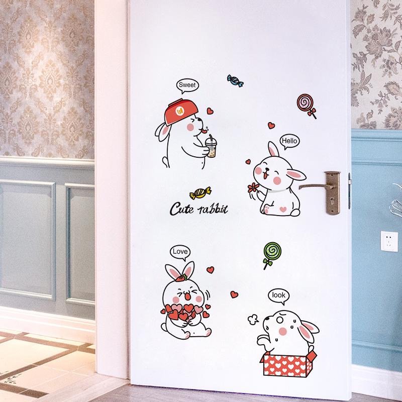 Self-Adhesive Rabbit Wall Stickers for Children's Room
