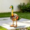 Realistic Duck Sculpture with Textured Plumage, Hand-Welded Metal Construction, Powder , and Hand-Colored Accents Across the Form