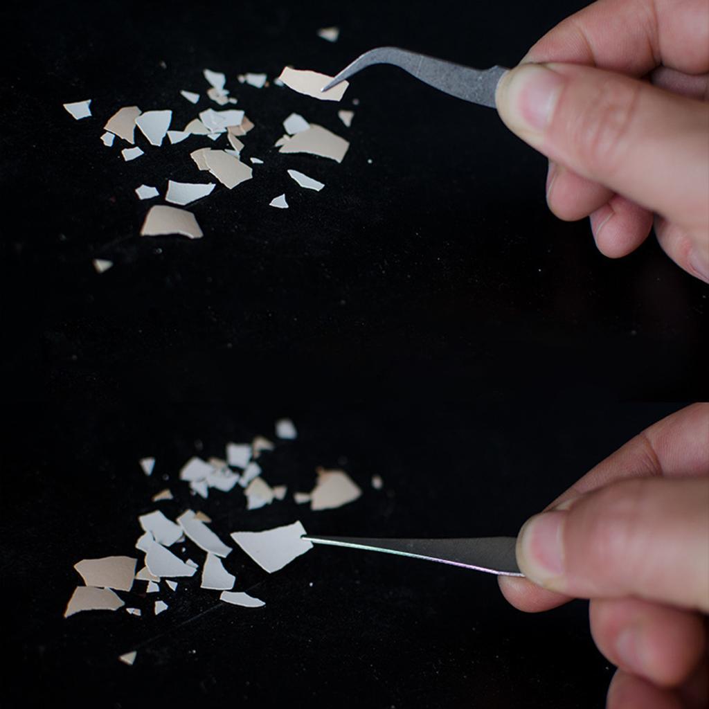 6Piece Stainless Steel Tweezers Bent Straight Tweezers For Fine Work In Crafts And Electronics