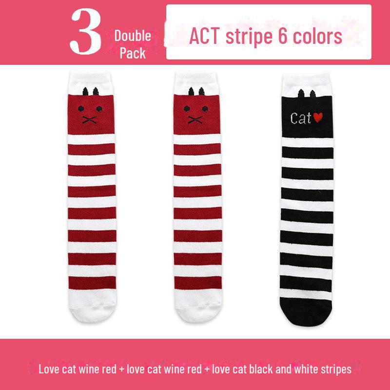 Șosete înalte până la genunchi pentru fete de primăvară și toamnă - șosete de vițel cu tub mijlociu pentru copii și bebeluși