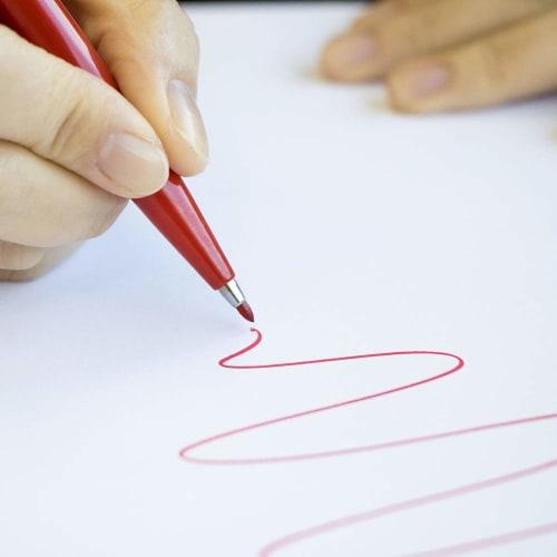 Pentel felt-tip pen 5 pack XS520BD5 red