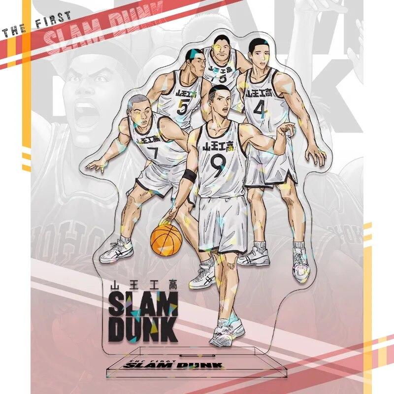 SLAM DUNK Standing Anime Laser Stand Action Figure Doll Sakuragi Hanamichi Kaede Rukawa Model Plate Holder Desk Decor Fan Gift