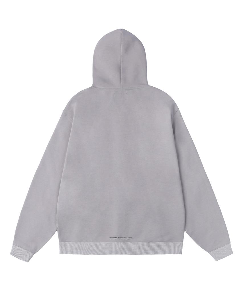 Phyps Motorcycle H-Tech Grid Mix Hoodie Zip-Up Light Gray