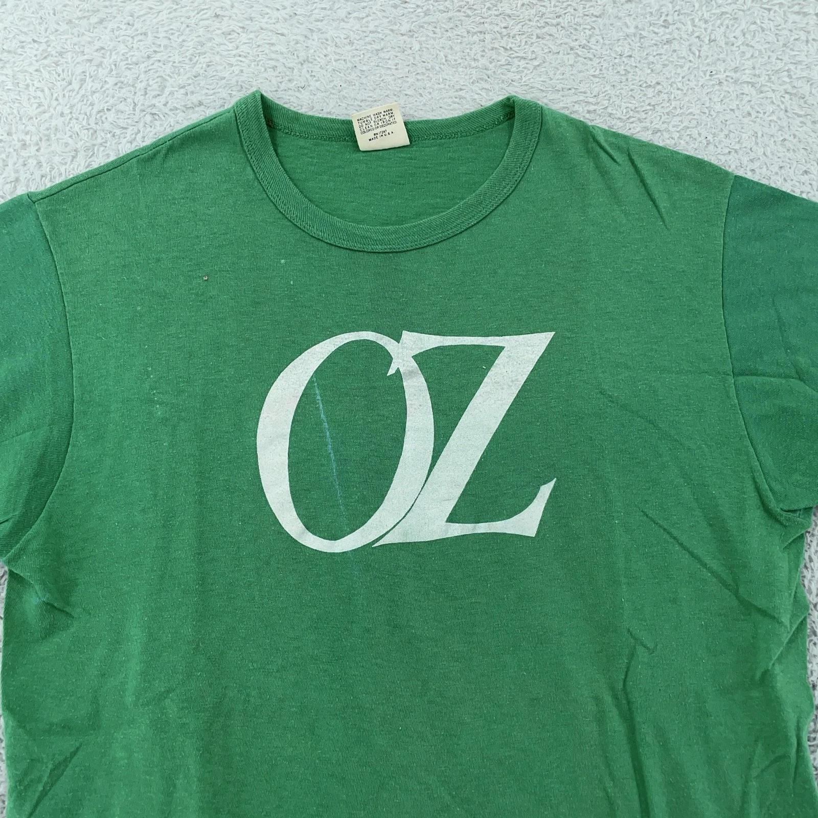 

Vintage OZ Shirt Mens Small Green Wizard of Oz Tee Single Stitch 80s USA 2XL