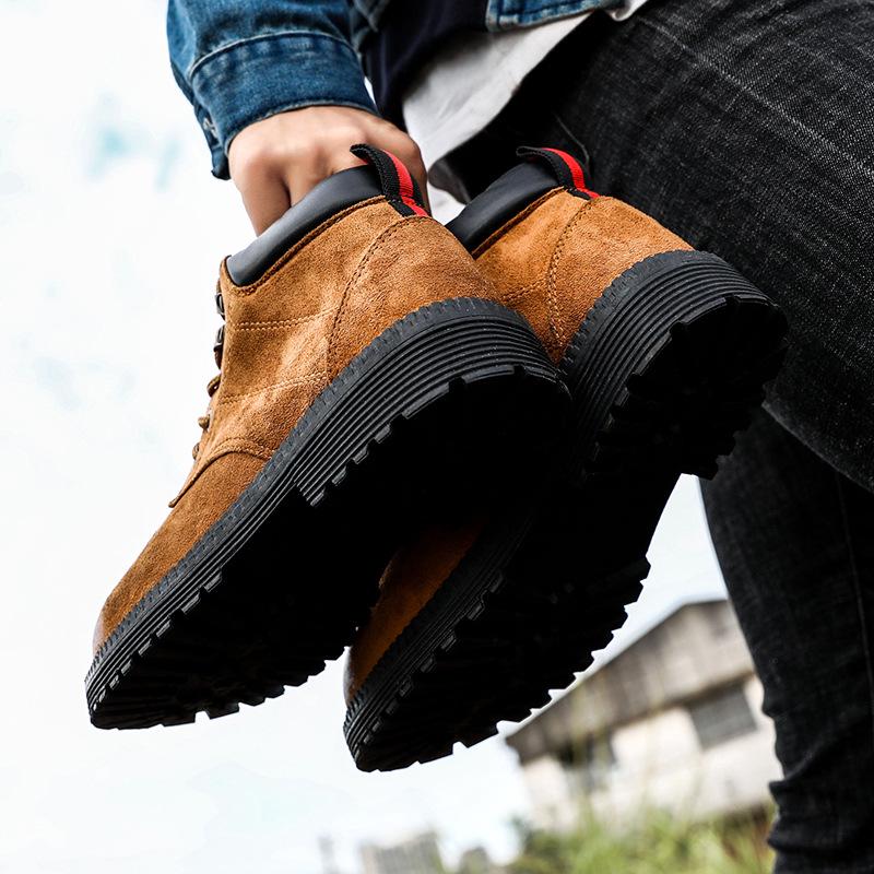 High Quality Super Warm Men Winter Leather Ankle Boots Waterproof Snow Boots Leisure Boots Retro Lace Up Work Shoes Men988