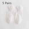 5 Pairs of Female Spring and Summer Thin Pure Color Cute Not To Drop with Shallow Mouth Invisible Socks