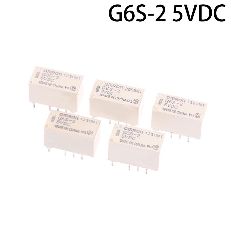 1 Pcs  G6S-2 5Vdc 12Vdc 24Vdc Signal Relay 8Pin Dc 5V 12V 24V 2A Mini Signal Switch Relays