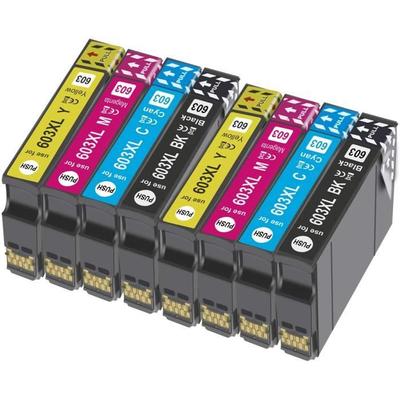 Caidi 8X 603 XL with Compatible Epson 603 603XL Multipack Ink Cartridges, for Epson Expression Home XP-2100 XP-2105 XP-3100 XP-