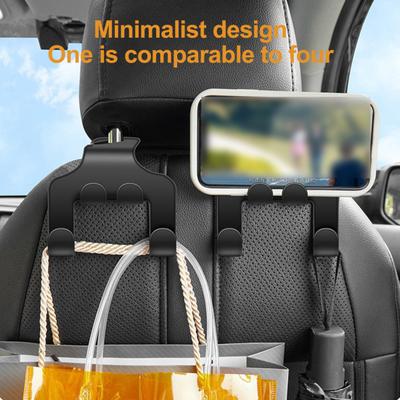 2 Pièces Crochet pour Appui-tête de Siège Auto Support Téléphone Robuste Multifonctionnel Support Organisateur pour Dossier de Siège Auto Accessoires Intérieurs de Voiture