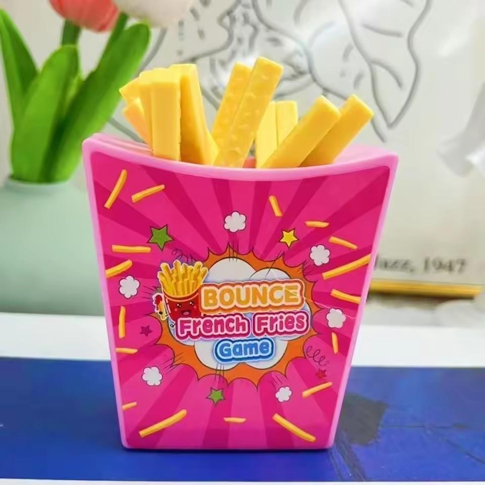 Flying French Fries Desktop Game Draw French Fries Toy Party Multiplayer Tabletop Game Prank Bounce  Fries Interaction Games розовый