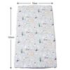 Moomin Double Gauze Fitted Sheet for Babies, Made in Japan, Double Gauze, Misty Gray (70x120cm)