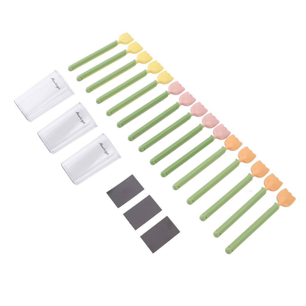 15pcs  Magnet Sealing Clip Multi Functional Food Freshness Bag Clip with Storage Box for Refrig