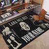 Custom Name Crystal Velvet Rug,Lana Del Rey Comfortable Anti Slip Floor Mat For Room Decoration