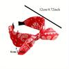 Boho Floral Print Headbands Bow Wide Brimmed Head Hoop For Women Vintage Elegant Headwear Cross Knot Hair Hoop For Vocation