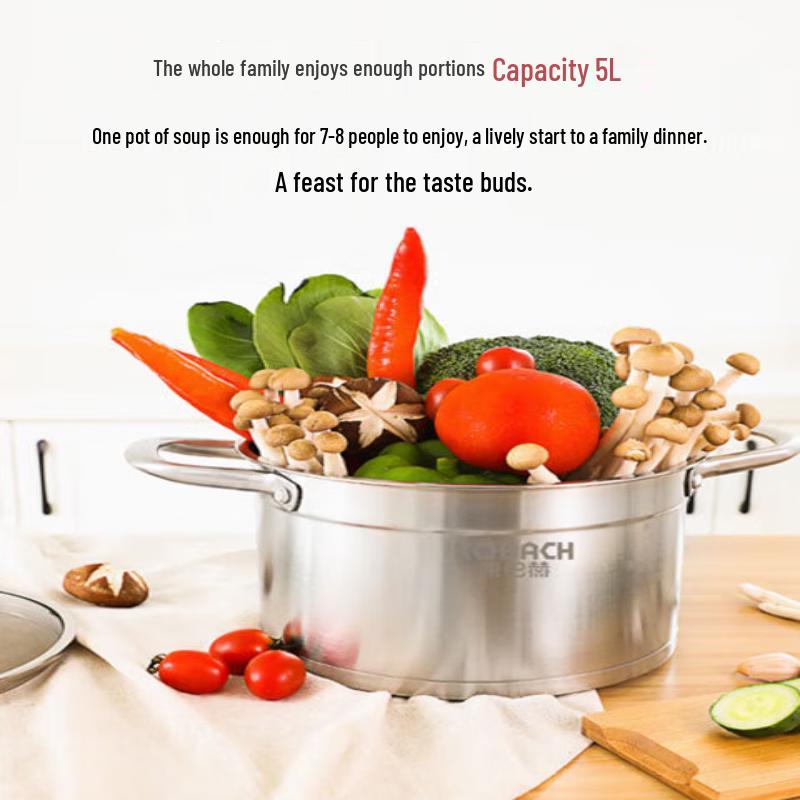 Kombach 22cm 304 Stainless Steel Soup Pot
