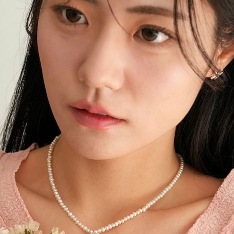 BELLOOGGI Heart Ribbon Pearl Necklace