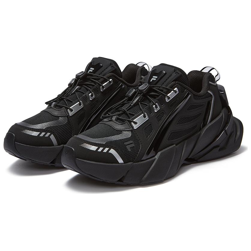 FILA Fusion TI-22 Trendy Fashion Low-Top Dad Shoes Women sneaker Black T12W441109FBK