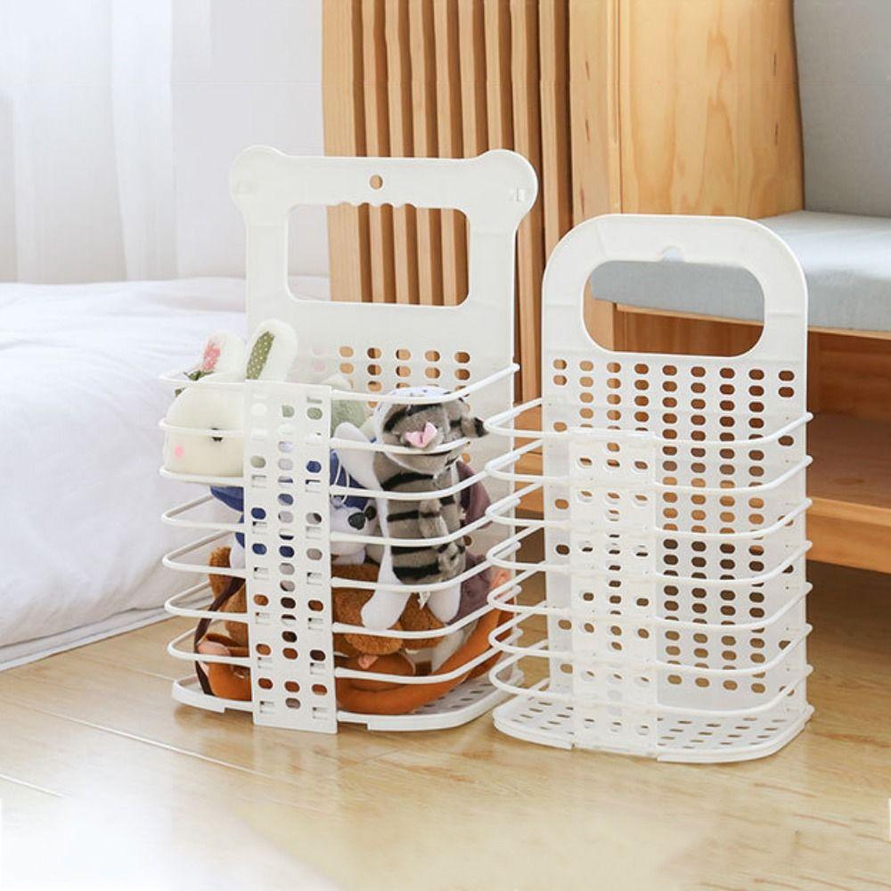 Hollow Out Wall Hanging Laundry Basket Large Capacity Dirty Clothes Basket For Bathroom