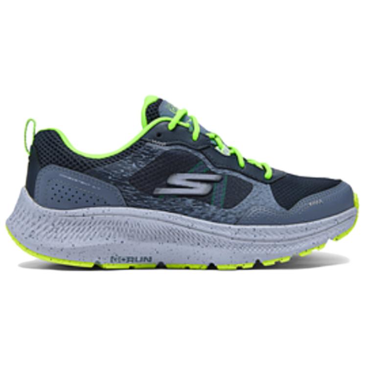 Skechers Go Run Consistent 2.0 Comode Ammortizzazione Resistenti Scarpe da Corsa Basse Sneakers Donna Blu Giallo 128623-NVLM