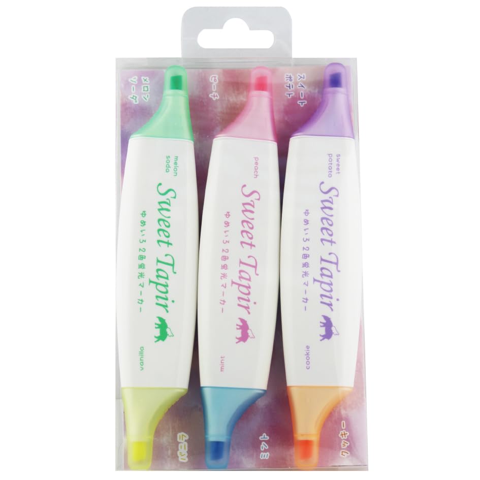 Epoch Chemischer Textmarker Stift Milky Taper Sweet Taper Twin Kleines Display-Set & 2-Farben 839-15600