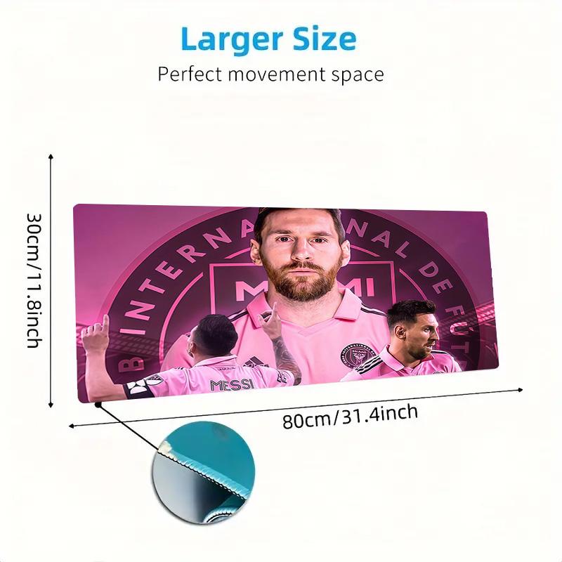 Lionel Messi Print Cushion Non-slip Laptop Tablet Big Mousepad XXL Mat Mini PC Playmat With Lock edge