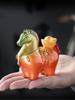 Color-Changing Horse Tea Pet: Resin Ornament for Creative Office and Tea Table Decor
