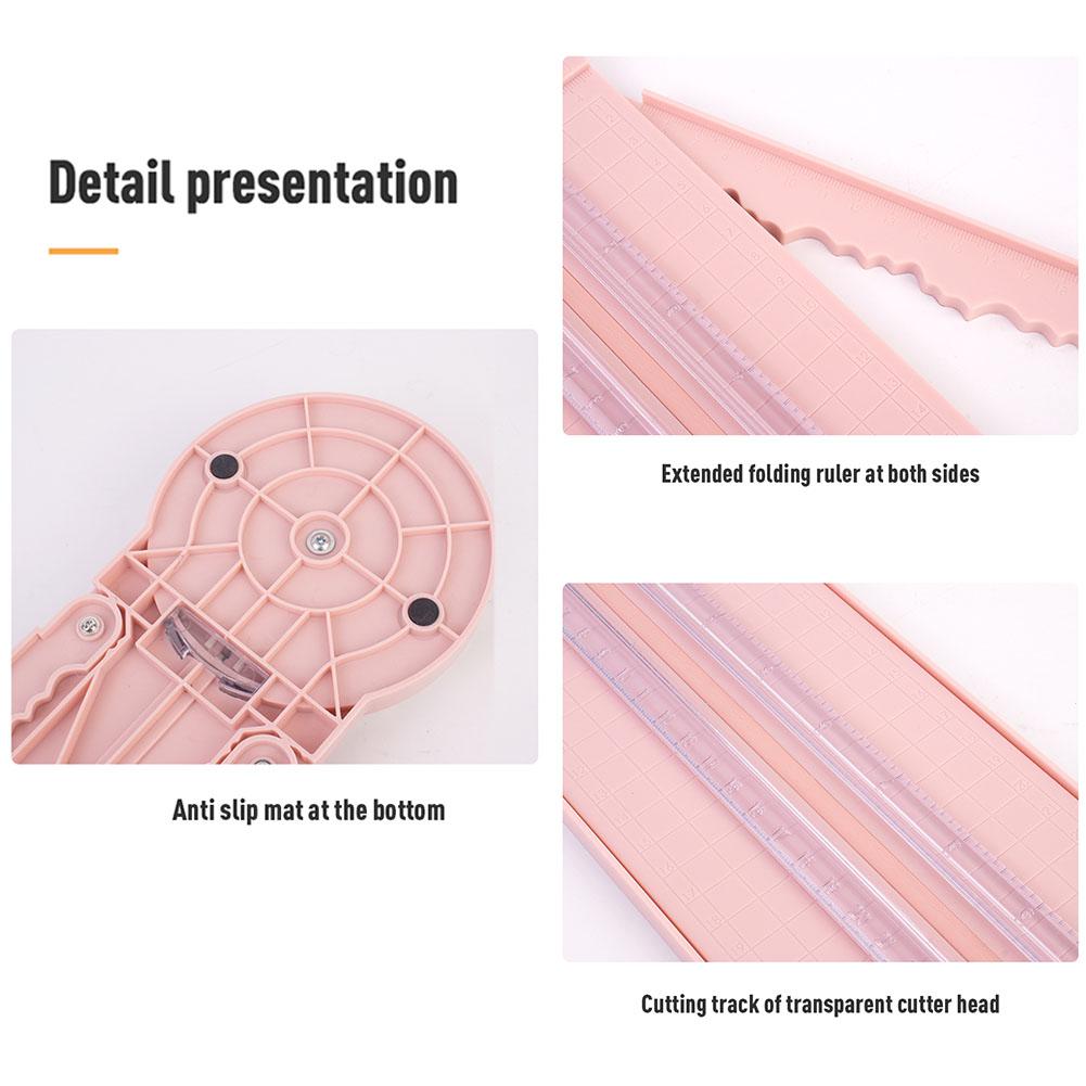 Multi-Function Paper Cutter Creasing Machine 360-Degree Rotating Cutter Head 12 Types Of Edges For Hand-Cutting Card Art Tools