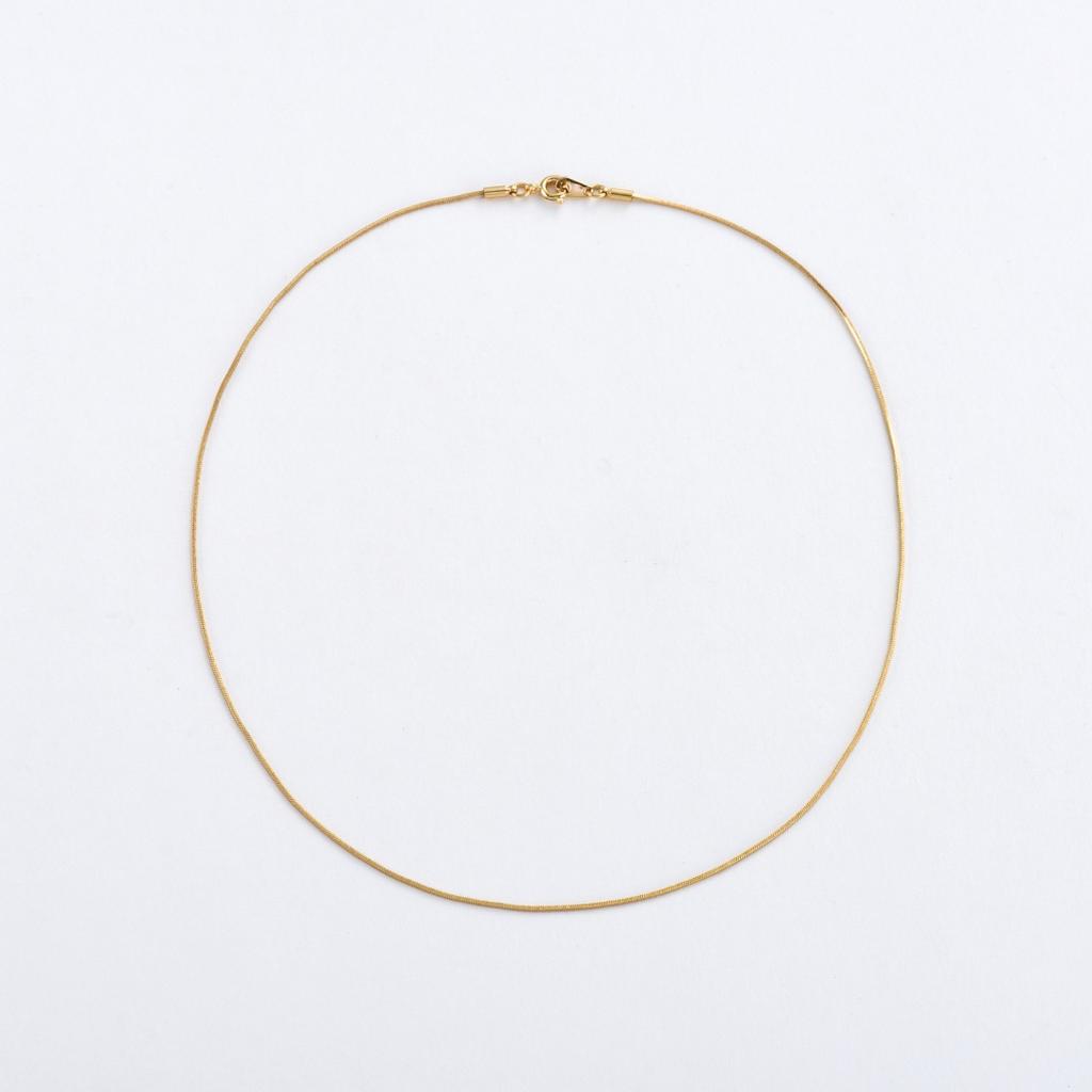Eight-Faceted Extremely Fine And Minimalist Shiny Gold Thread Short Snake Chain Collarbone Chain Neck Chain Necklace