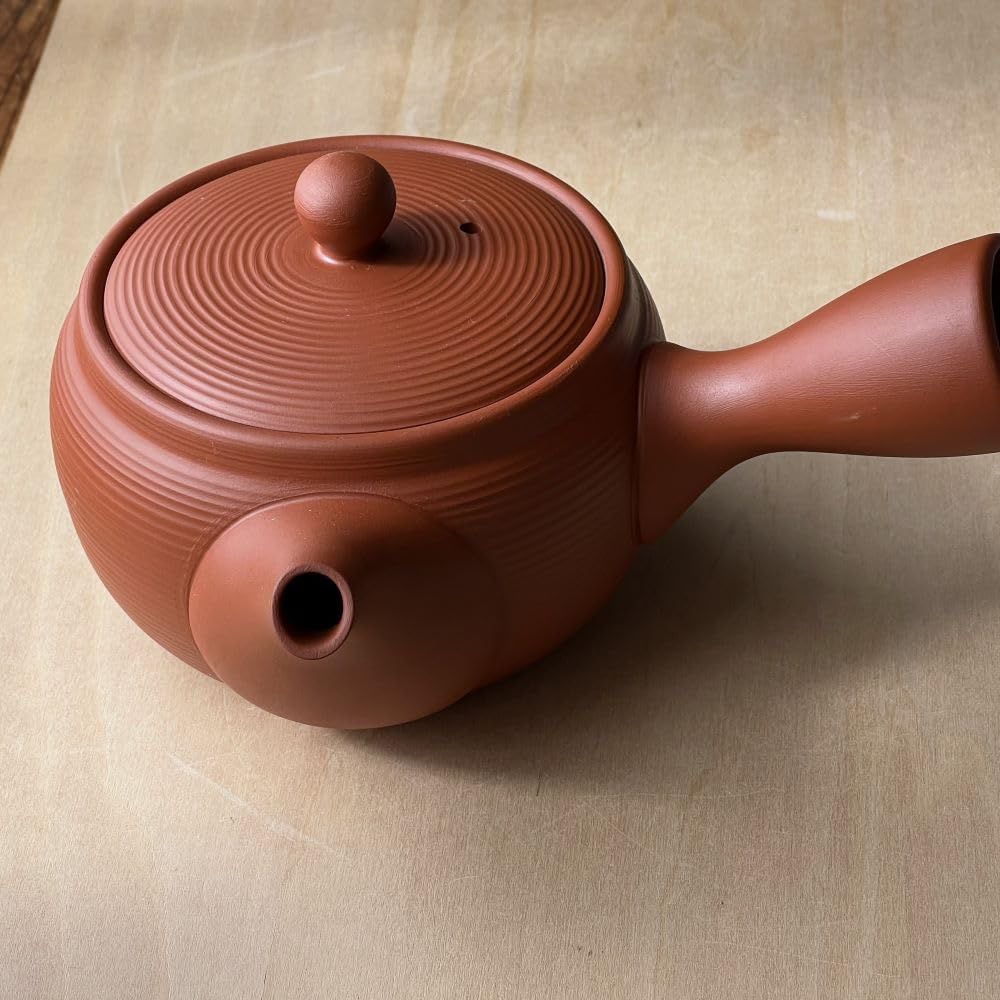 Tokoname Rote Ton-Teekanne 460ml mit Keramik-Sieb - Hergestellt in Japan