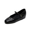 Fashion New Sheep Leather Mary Jane Shoes Round Toe Shoes for Women Fashion Versatile Handmade Shoes Internal Elevation Women Pumps