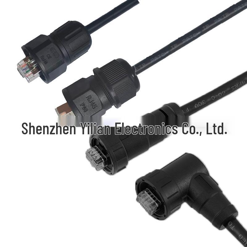 Waterproof RJ45 Connector Plug CAT5e/CAT6a Gigabit IP67/IP68 Front/Rear Panel Mount