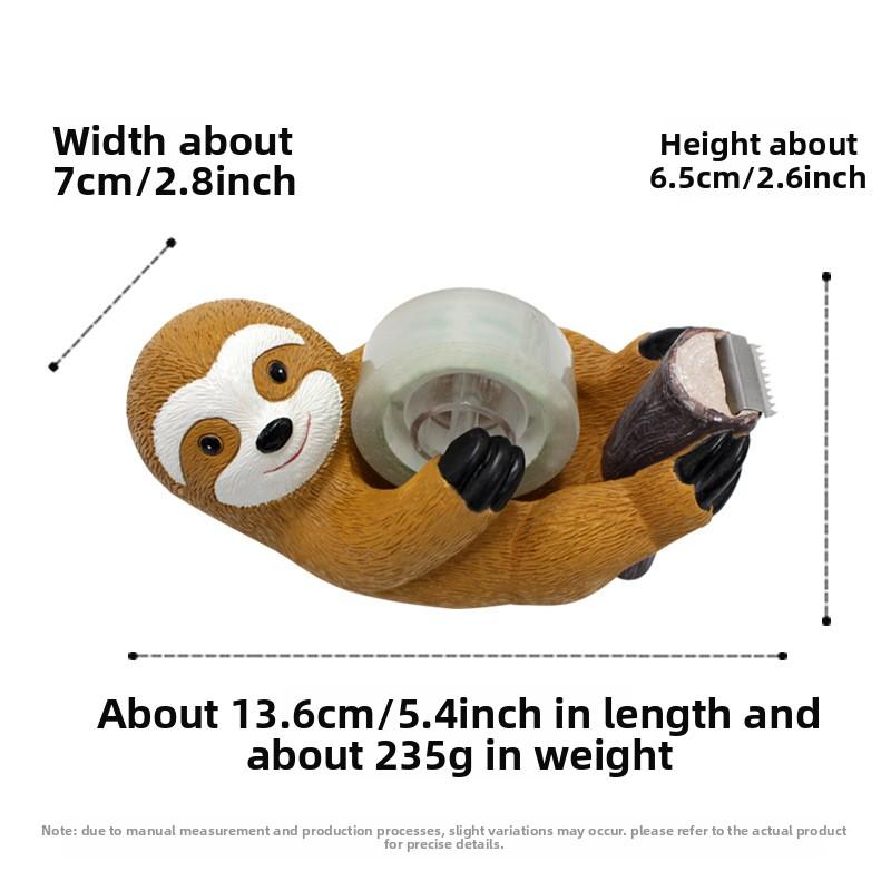 

Sloth Tape Cutter, Cute Stationery, Resin Tape Holder, Decorative Items, Portable Adhesive Tape Machine Sloth tape seat